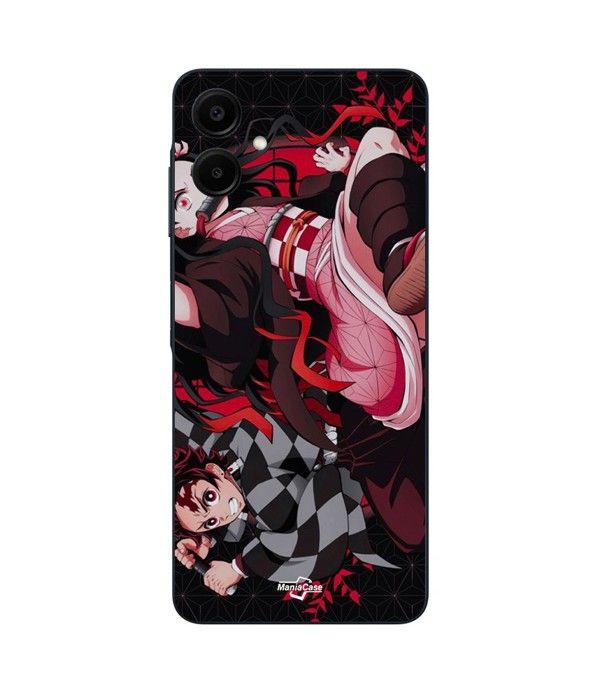 Coque de téléphone - Maniacase - Samsung Galaxy A06 - Silicone - Noir - Demon Slayer