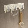 Bathroom Hanger Wall Mounted Towel Hooks Adhesive Hair Tie Hanger with 3 Hooks for Kitchen Utensils Bedroom Entryway
