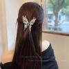 Silver Butterfly Claw Clip: Luxurious Metal Half-Up Hair Accessory