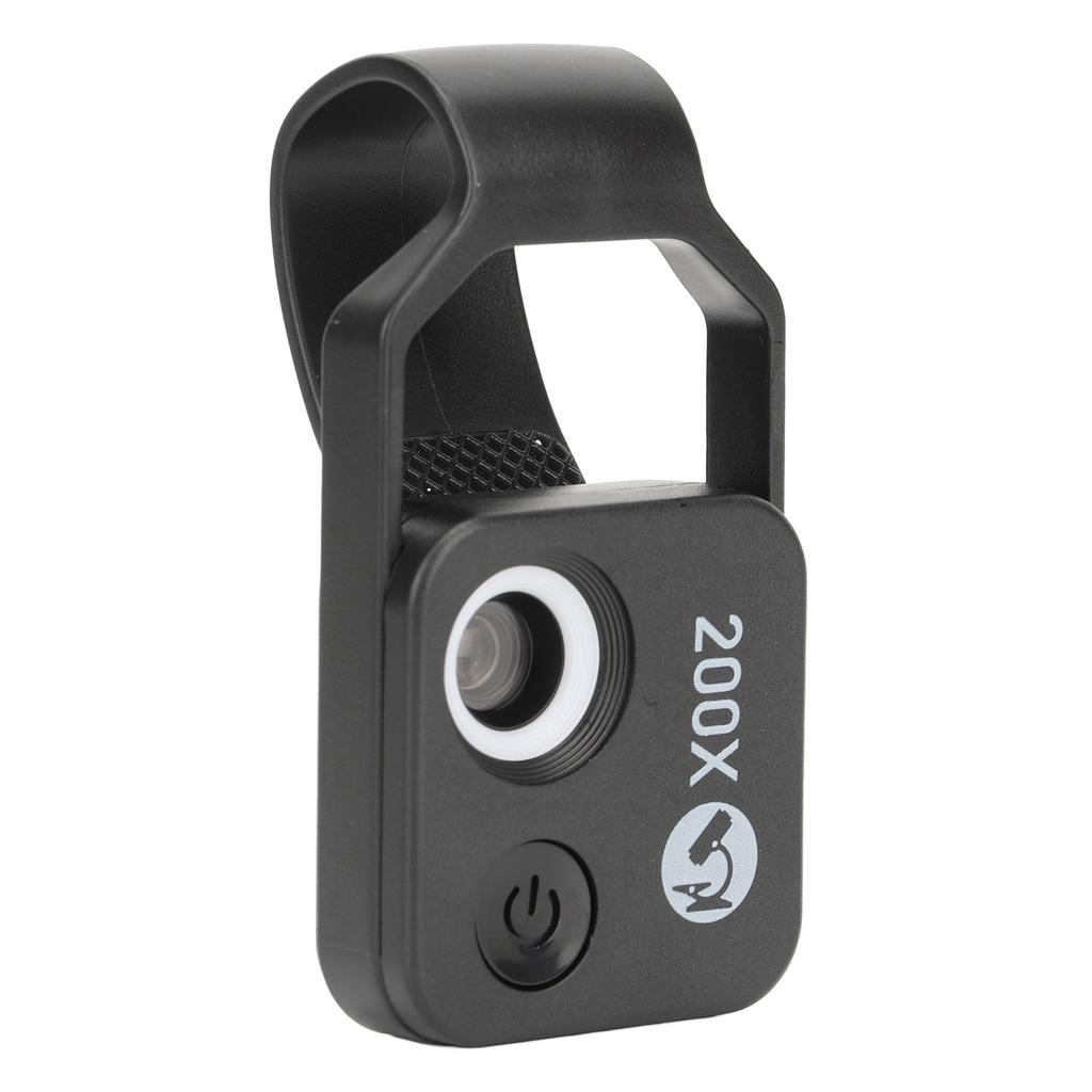 200X Phone Mini Pocket Microscope Clip Design Phone Microscope with LED Light CPL for Jadestone