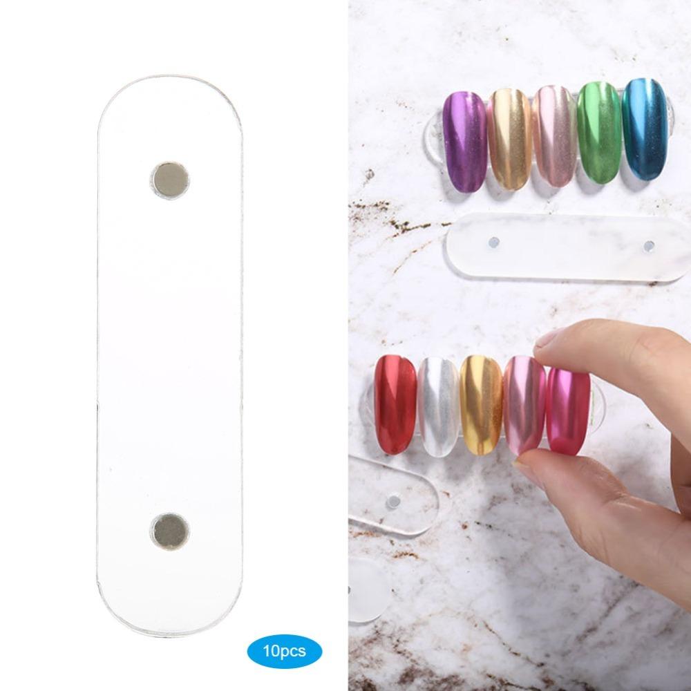 

10PCS Acrylic False Nail Tips Display Stand Clear Design Acrylic Display Board Nail Salon