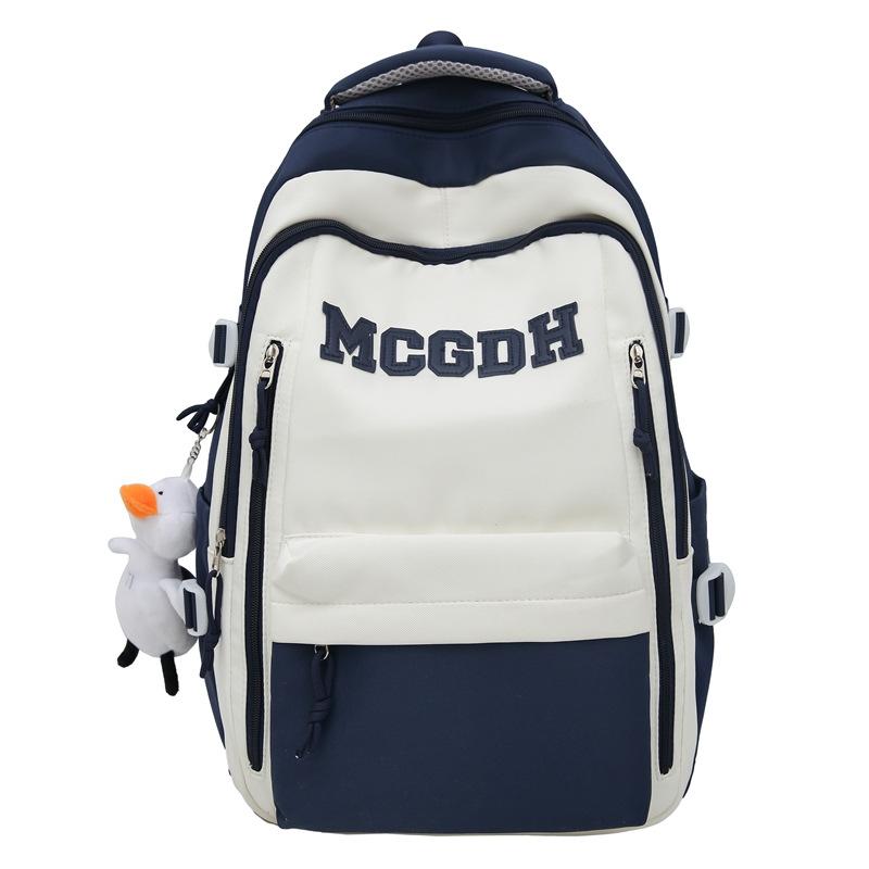 New American Retro Fashion Backpack Trend Letter Student Schoolbag Simple Versatile Large Capacity Campus Backpack