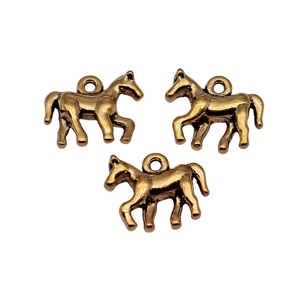 Antique Horse Pendants Metal Animal Charms For DIY Jewelry Handmade Craft Supplies