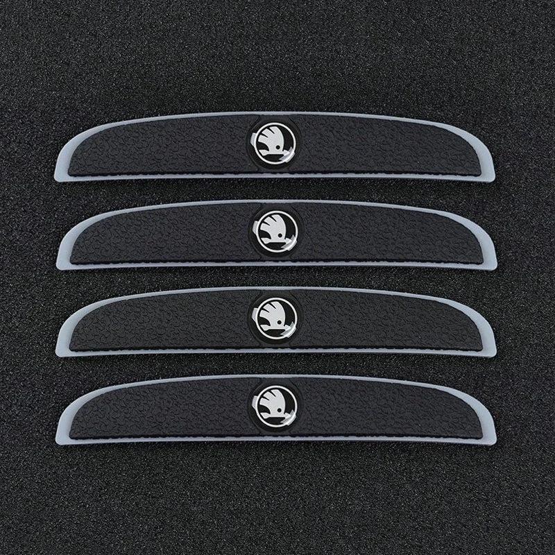 WMZW4 Car Sticker Door Edge Guards for Skoda Rapid Vision Superb Fabia Kodiaq Karoq Octavia RS Yeti Protection Strip Scratch Collision