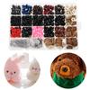 Doll Eyeballs Noses and Rotatable Wooden Joints Half Round Plastic Eyes for DIY Doll Bear Crafts Halloween 748pc