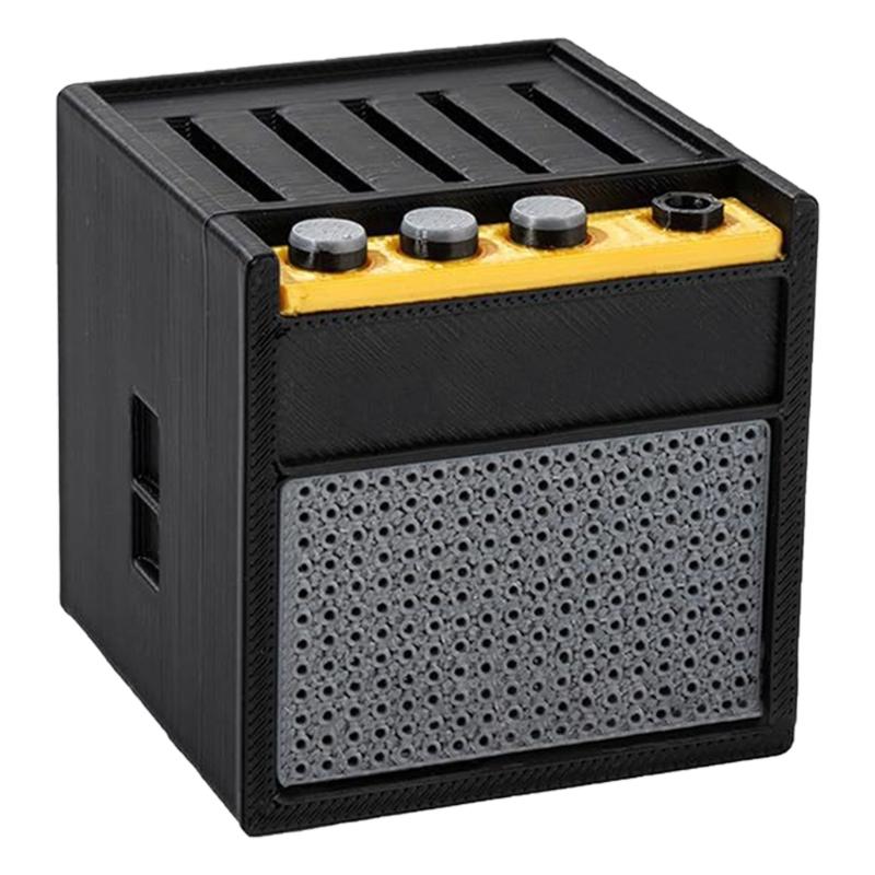 Portable Guitar Pick Holder With Pick Slot Pick Storage Box Light Weight Speaker Shape Guitar Plectrums Cases Box