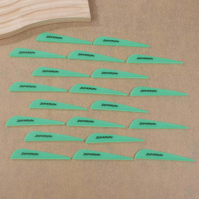 20Pcs 3In Archery Arrow Feather Plastic Feather Rubber Vanes Fletching For Diy Archery Hunting Targeting Arrow Shaft Accessories