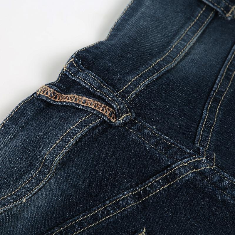 Women's Low-waisted Washed Skinny Hundred Slim Flared Jeans Autumn and Winter New Spice Girls Fashion Casual Trousers
