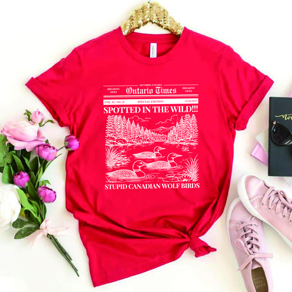 Camiseta de Rivalidad Caliente Streetwear Camisa Estúpida de Lobo Canadiense Pájaro Camisas Gays Camiseta de Hockey Unisex Mangas Cortas Tops Regalo para Fans