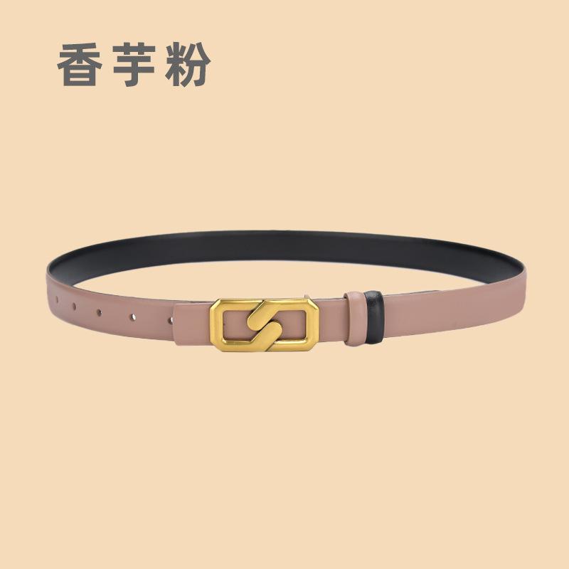 Women'S Leather Belt Wide Jeans With Decorative Waist Seal Dress Women'S Belt Belt Goods