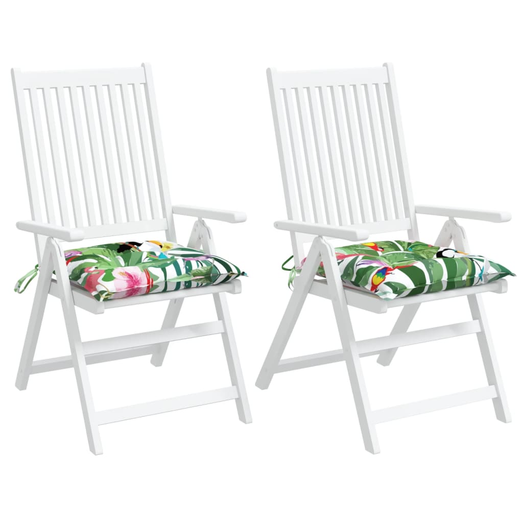 Seat Cushions 2 pcs Multicolored 40x40x7 cm Fabric