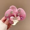 Butterfly Orchid Seaside Vacation Headwear Crystal Bohemia Barrettes  Photograph