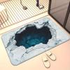 3D Illusion Rug with Deep Blue Hole Design for Home Decor Unique Floor Mat Entrance Mat Indoor Outdoor Use Skid resistant carpet