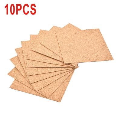 For Home Cork Mat Mat 100 X 100 X 1mm 10Pcs Backing