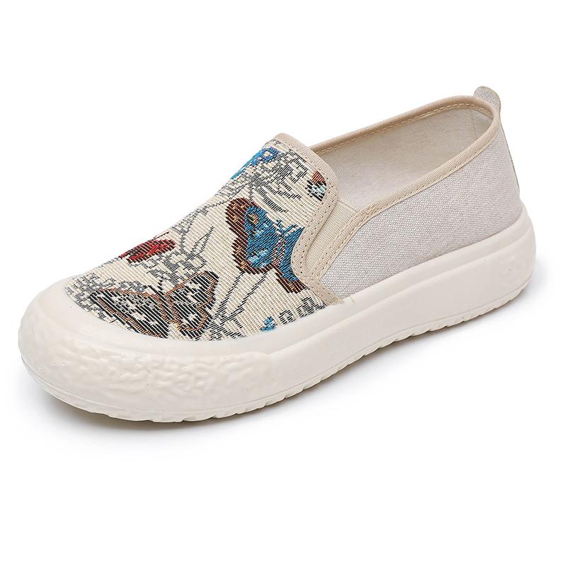 New spring and summer cloth shoes women's fashion casual versatile fisherman shoes flat non-slip breathable lazy shoes