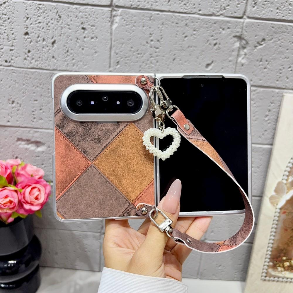 For HuaWei Pura X Max Retro Color Collision Phone Case Scarves Bracelet Protective PC Hard Shell Shockproof Back Cover