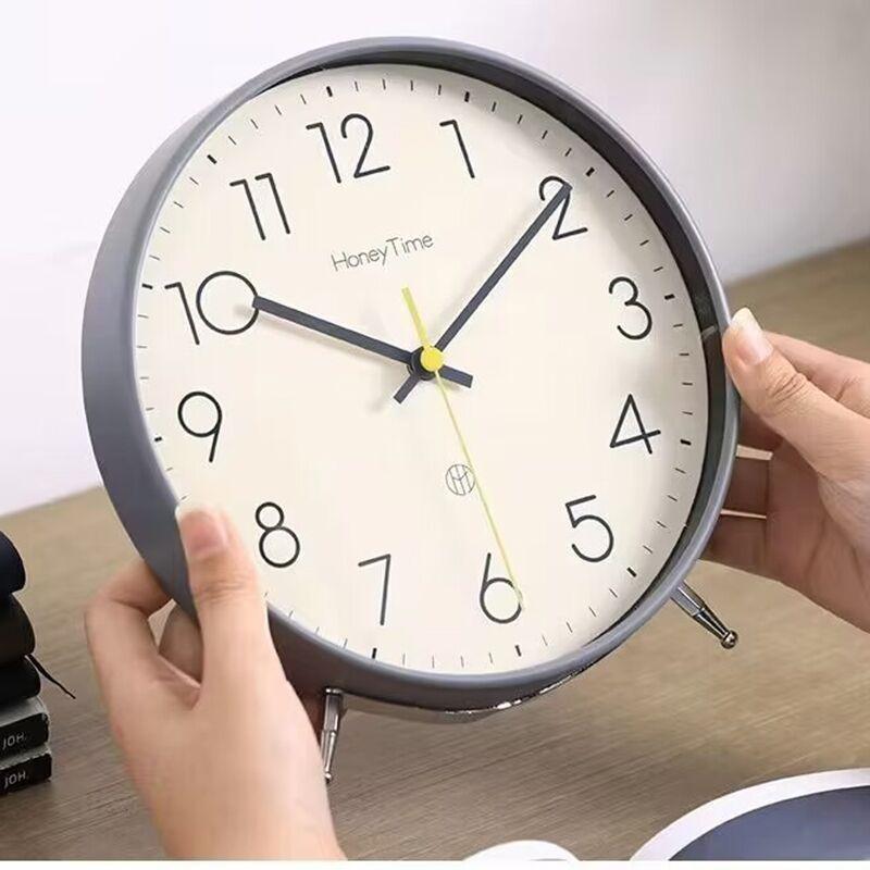Desktop Clock Pendulum Table Top Alarm Clock Household Alarm Clock Living Room Silent Table Clock Simple Watch Ornament Placement Pendulum Clock