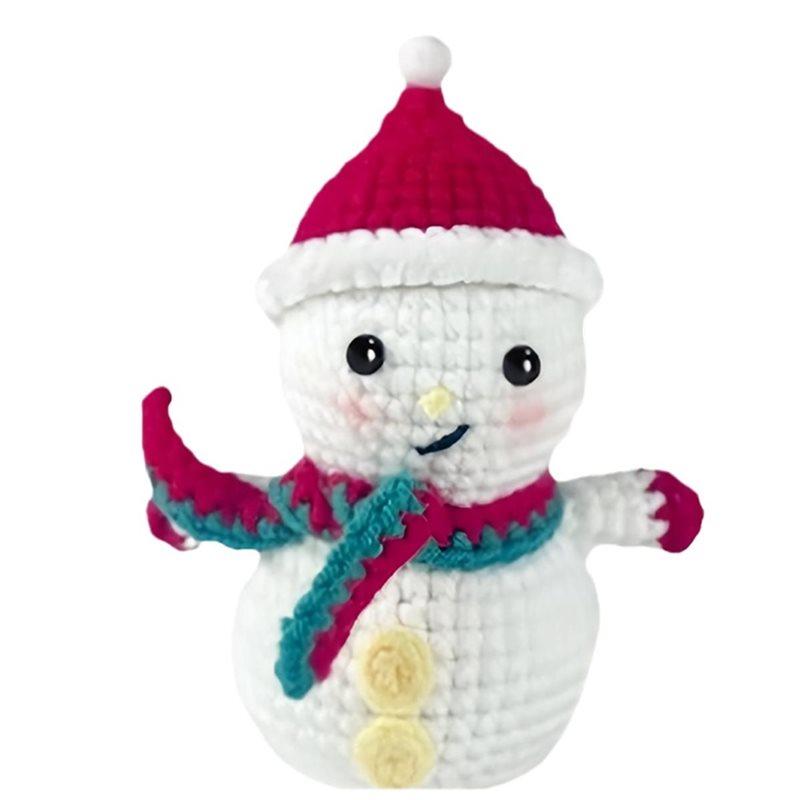 Christmas Snowman Crochet Kits For Adults Craft Supplies With Yarn Hook Easy To Use Kit Includes Video Tutorials For Women