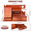 Wood Phone Docking Station with Drawer Bedside Key Wallet Watch Jewelry Stand Storage Rack Desk Organizer Multifunctional