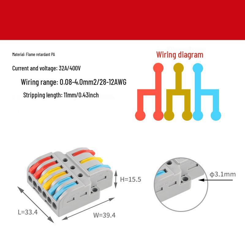 Universal Quick Connector: Soft/Hard Wire Terminal Splitter