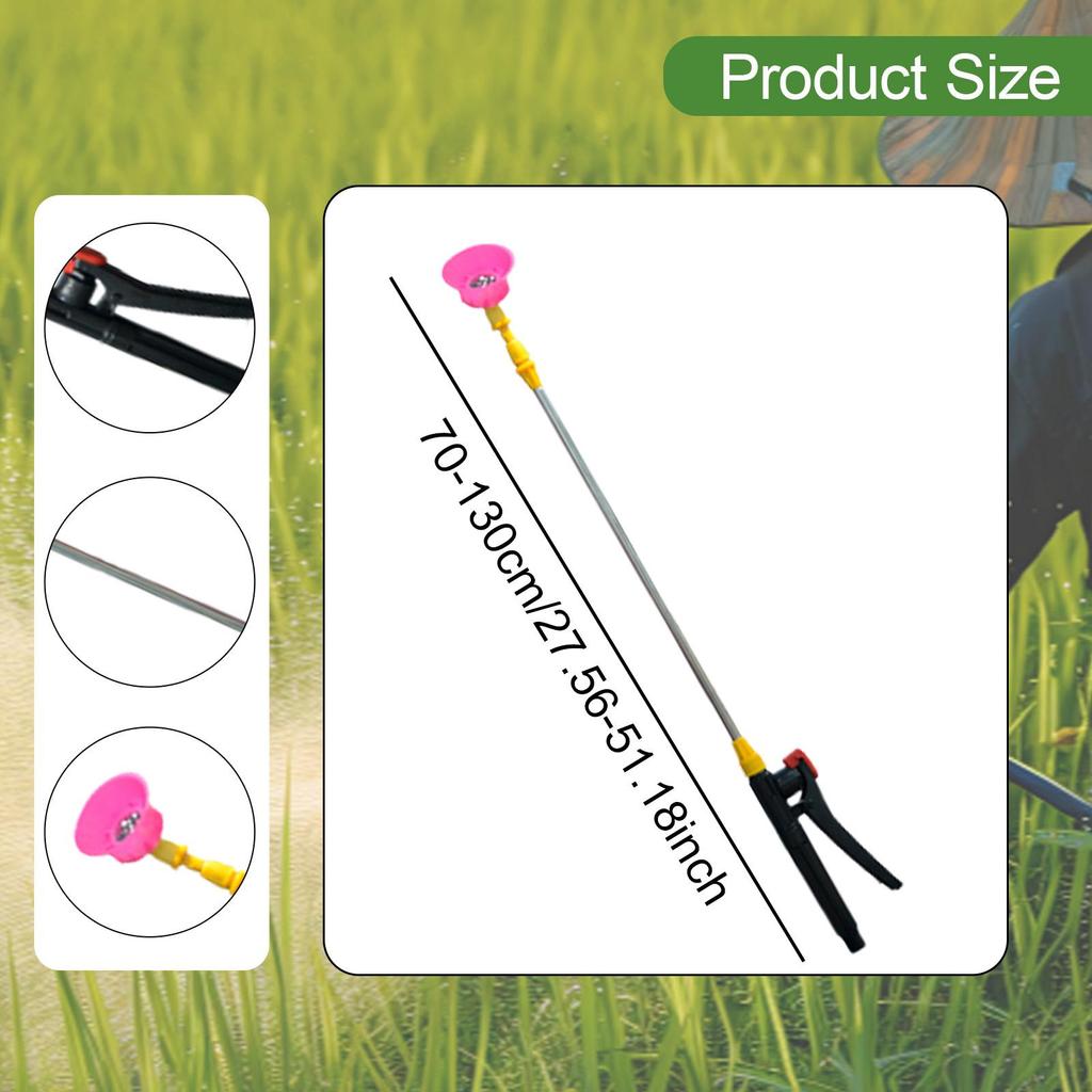 Retractable Spraying Rod Stainless Steel Adjustable Garden Sprayer Wand Watering Tool for Outdoor Plants Cleaning