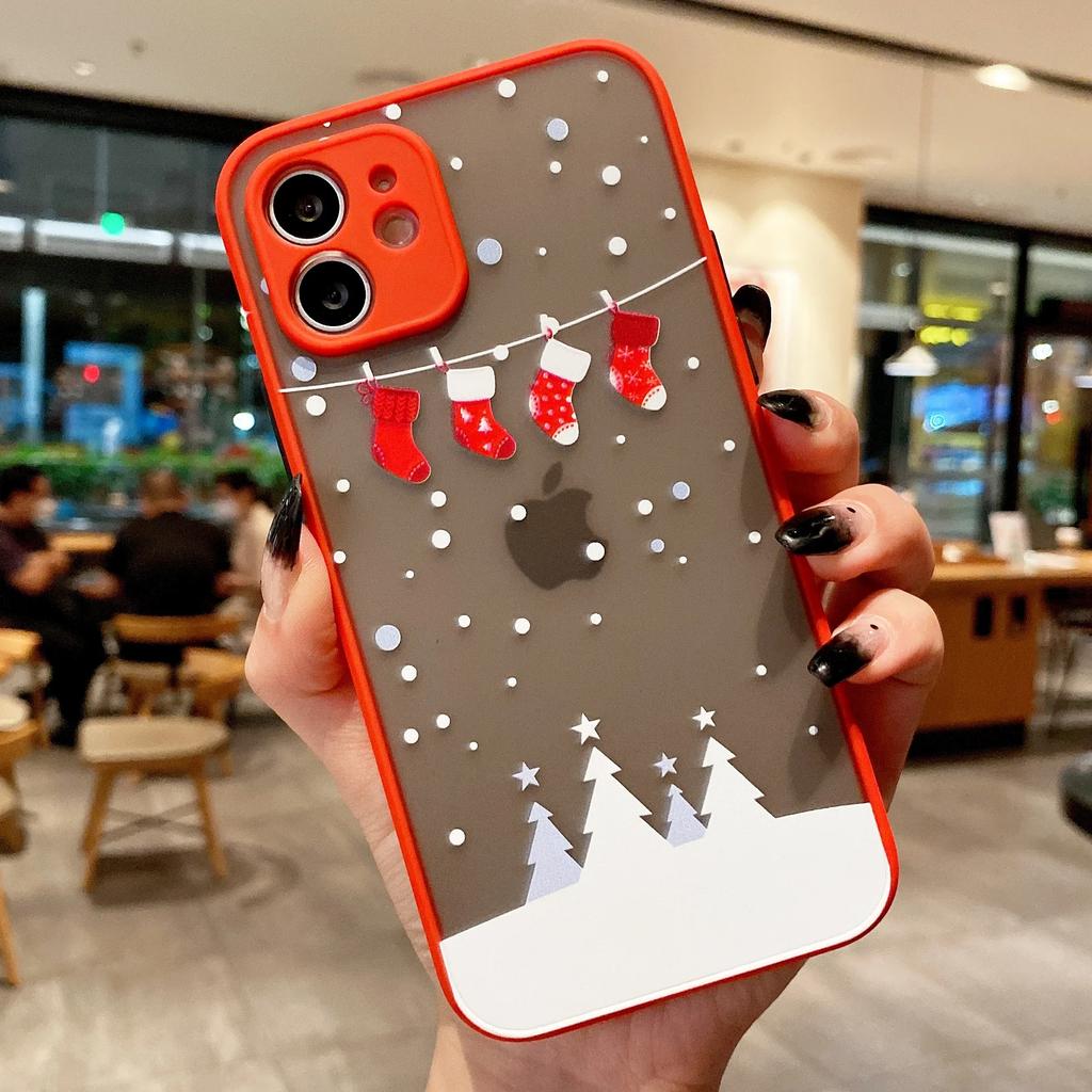 Merry Christmas New Year Phone Case For iPhone 16 15 14 13 12 11 Pro Max Mini X XS 7 8 Plus SE Shockproof Hard Cover Fundas