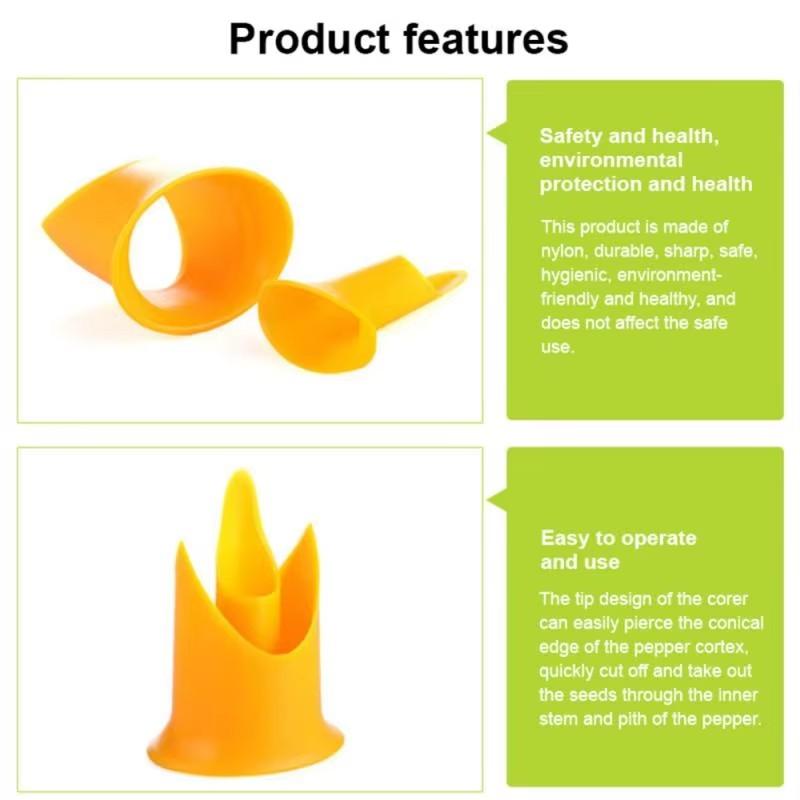 Pepper Corer Odstraňovač semen chilli Jalapeno Peppers Okurka Rajčata Deseeder Twist Seed Seed Bell Separátor jader Kuchyňský nástroj