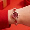 with Adjustable Bracelet Quartz Watches Rhinestone Wrist Decoration Rotundity Shaped Watch  Gift