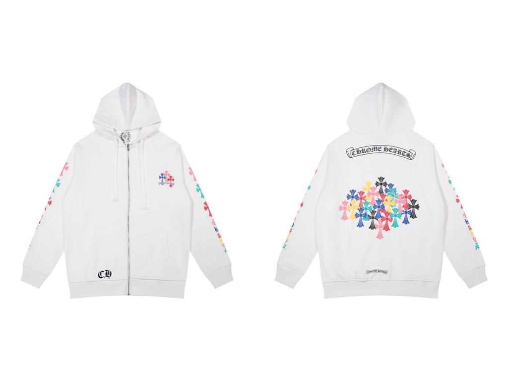 Vyšívaná mikina s křížem a podkovou pro muže a ženy - Podzimní oblečení