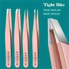 4Pcs Eyebrow Hair Removal Tweezers Set Rust-proof Stainless Steel Splinter Tool Ideal Gift for Women Beauty Lovers