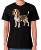 Floral Beagle Dog Art T-Shirt Colourful Pet Lover Gift Unisex Tee