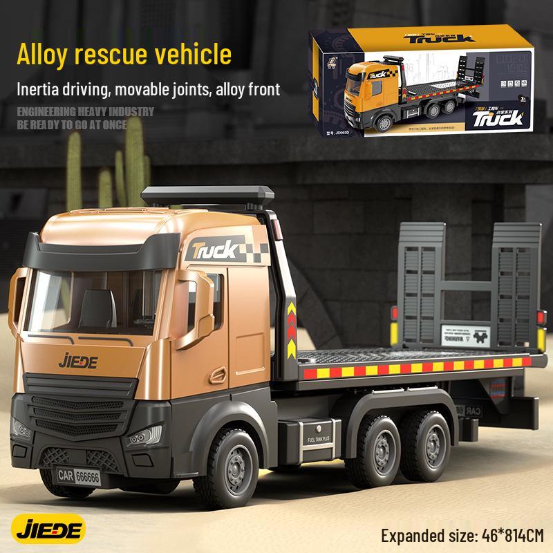 Large Alloy Kids' Construction Truck Set: Excavator, Crane & Storage Toy Car