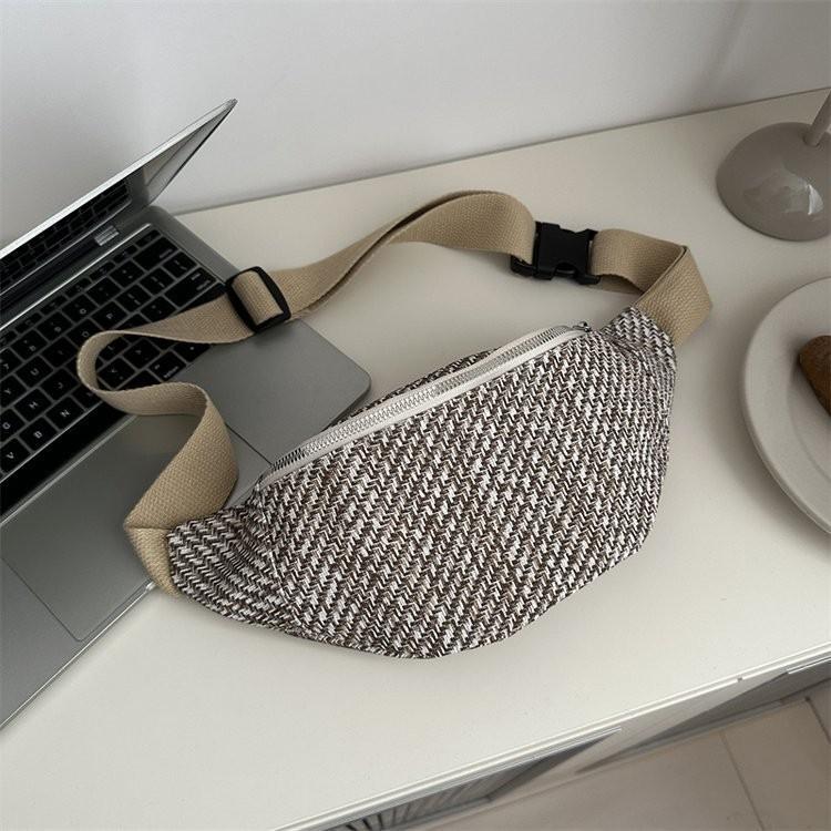 Trendy Woven Underarm Bag For Women Small Casual Crossbody Purse In Multiple Colors коричневый