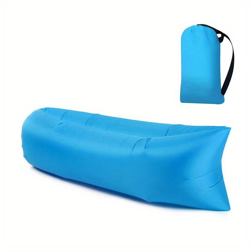 

1pcs Blue Portable Inflatable Lounger Outdoor Camping With A storage Bag Durable And Suitable For Water Beach And Grass Areas