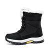 Unisex Men and Women Winter Boots Black Snow Boots Outdoor Hiking Boots Anti Slip Hunting Boots with Fur Plus Size