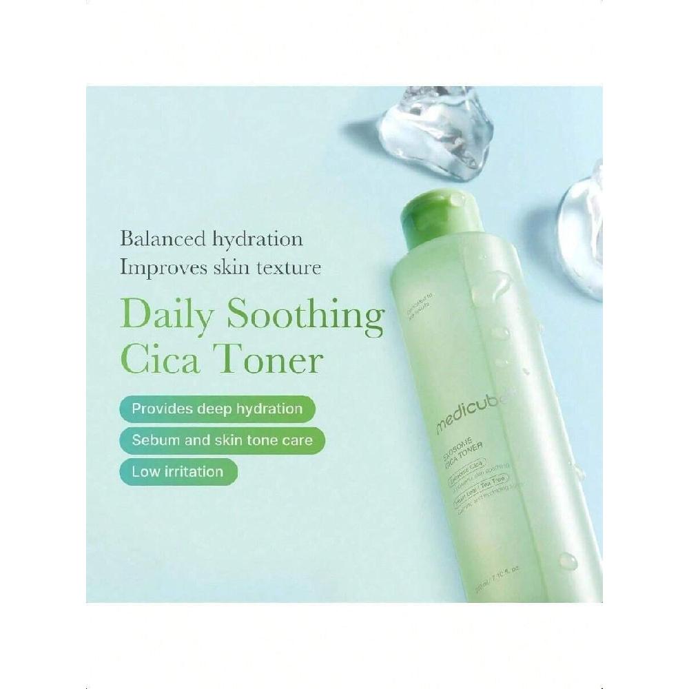 Medicube Exosome Cica Toner 210ml | Daily Soothing Toner With Exosome Cica, Heartleaf, Tea Tree, 12 Kinds Of Cica | Low Irritation, Sebum Care