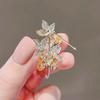 Autumn Winter Coat Yellow Lucky Tree Brooch Elegant Fashion Pins For Women Safe Pin Clothing Clip Badge Dress Buckle Jewelry