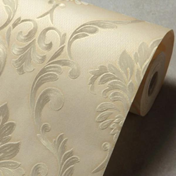 Modern Simple Home Decor European Style Damask Wallpaper Roll for Wall Bedroom Living Room High Quality 3D Non-woven Wall Paper