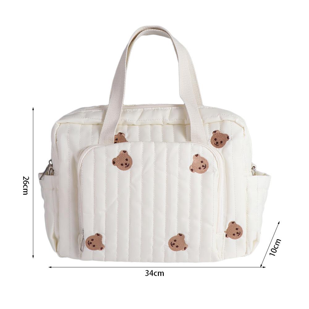 Korean Style Mummy Bag Flower Single Shoulder Bag Portable Baby Diaper Organizer  Outdoor