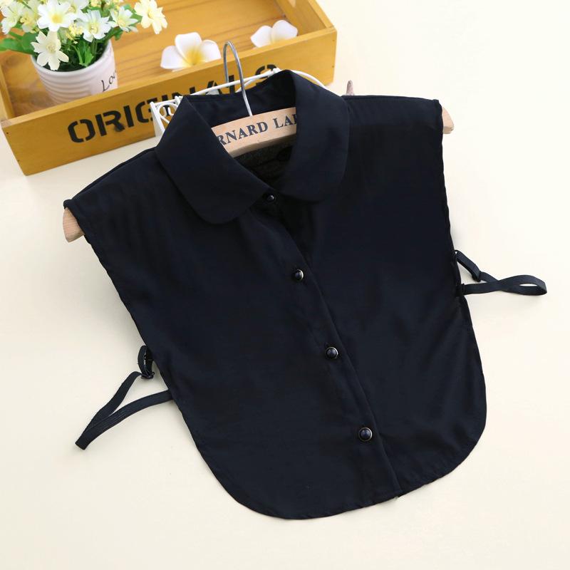 

Ложный воротник шифон белый черный рубашка Ложный воротник стразы женская рубашка Ложный воротник B91B10