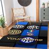 Inter Milan Personalized Name Carpet Perfect for Study room Game Room Dormitory Balcony Antislip Carpet Anime Office Decor