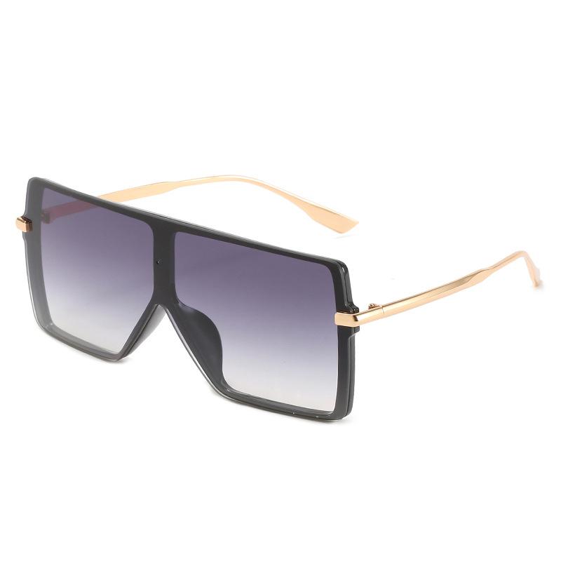 New Large Square Sunglasses, European And American Trend Integrated Face Covering Glasses, Women'S Personality Integrated Street Sunglasses