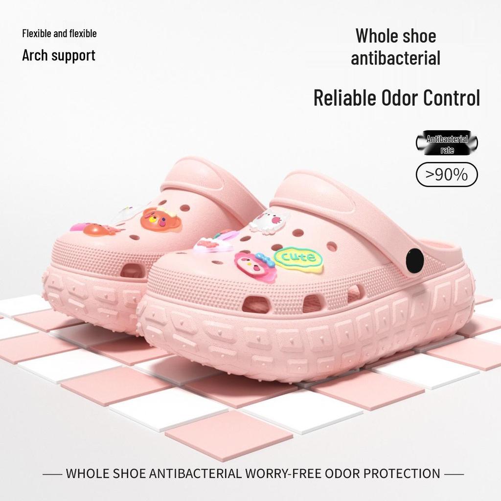 Women's Platform Clog Sandals: Non-Slip, Breathable, Wear-Resistant for Home & Beach