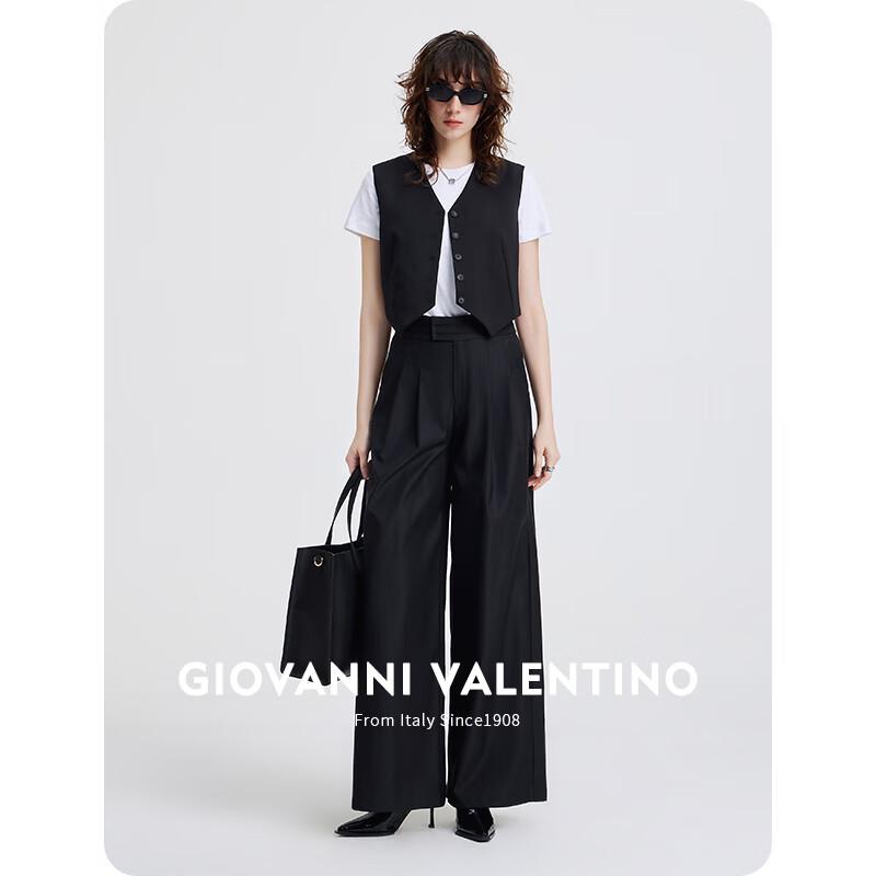 Giovanni Valentino Women's Casual Wide-Leg Trousers