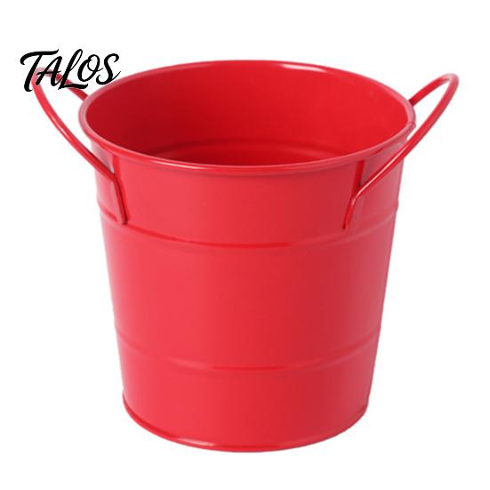 Talos Creative Iron Pen Holder, Rustic Desk Organizer for Office, Metal Pencil Cup Makeup Brushes, Small Storage Bucket Office And Home Use