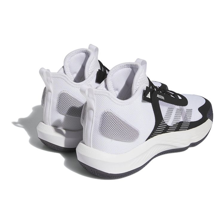 Adidas Adizero Select Fashion Versatile Non-Slip Durable Lightweight Mid-Top Basketball Shoes Unisex Sneakers White Black Silver IE9322