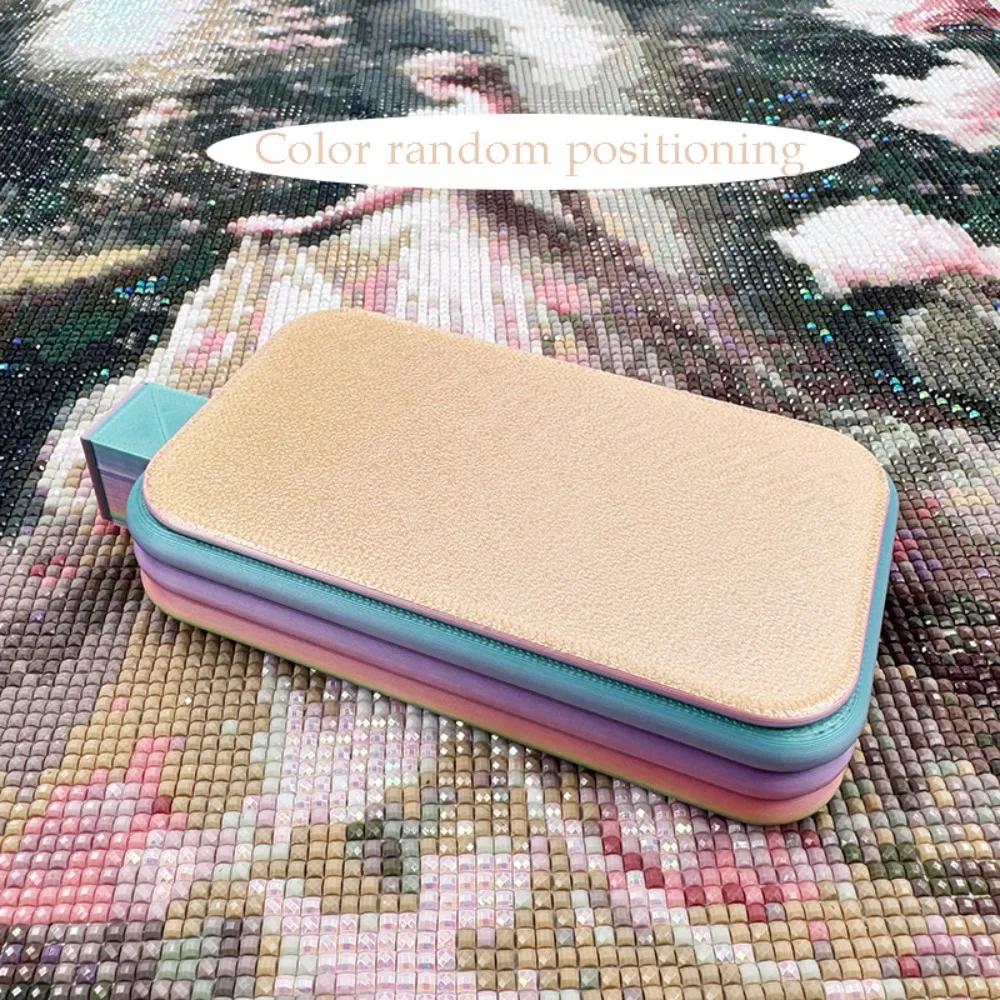 DIY Craft Large Diamond Painting Tray Large Capacity Beading Plates Drill Storage Tray With Cover Colourful