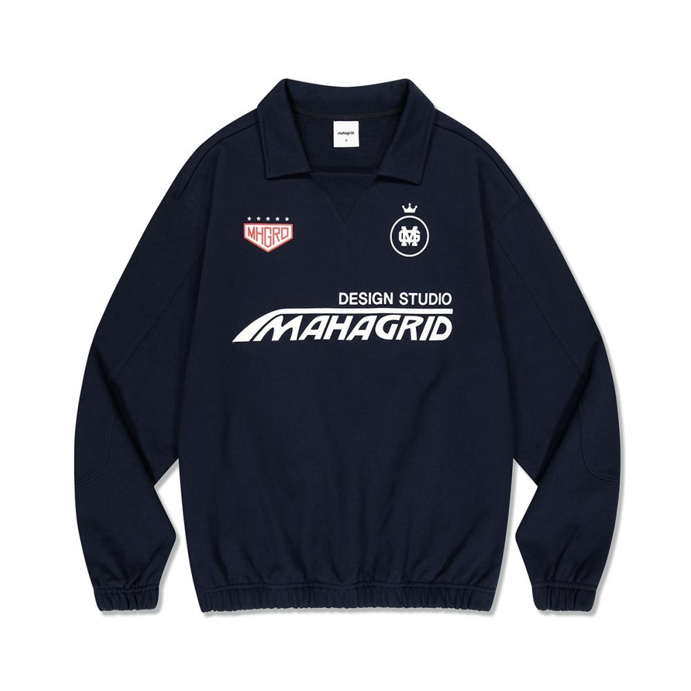 

MAHAGRID RALLY COLLARED SWEATSHIRT NAVYMG2DSMM446A