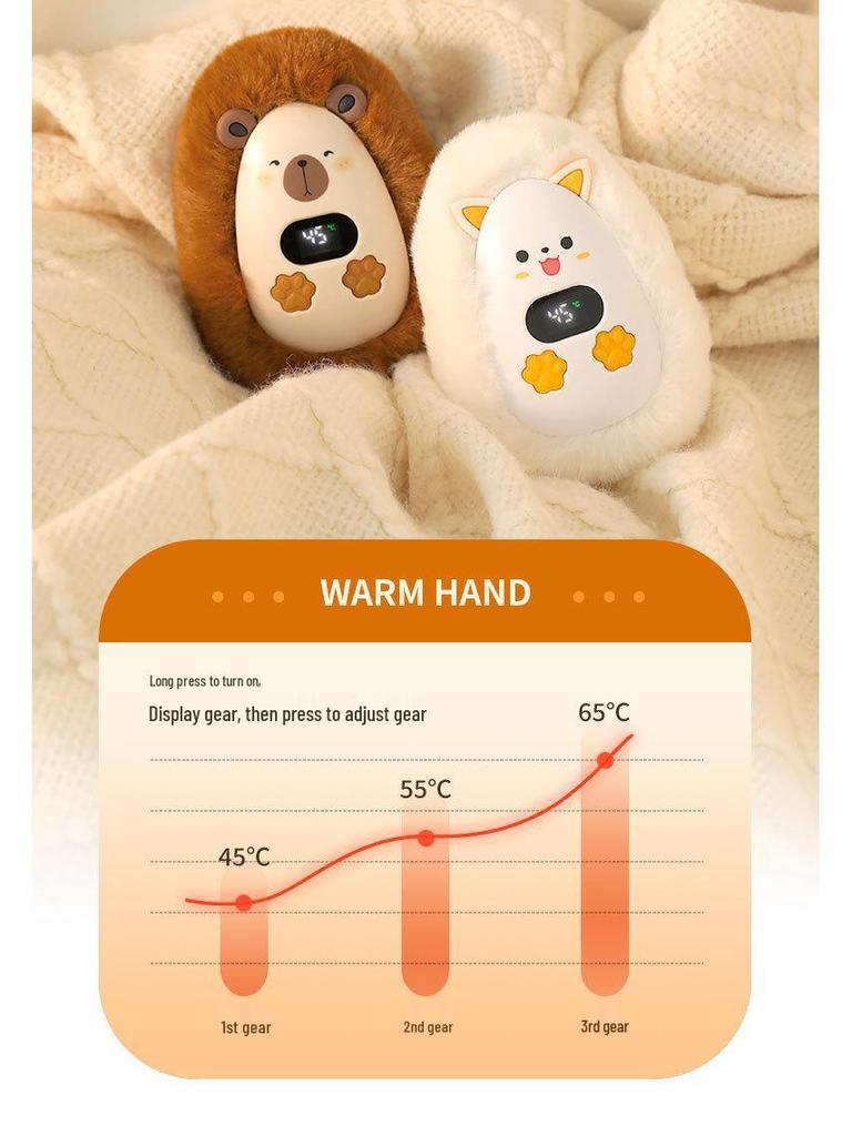 Rechargeable Plush Hand Warmer - Perfect Winter Gift for Students