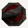 Raven Totem: Mystical Norse OrnamentUmbrella with Cute Design,Portable 3-Fold Compact Umbrella for Men&Women,Valentine's Day Mother's Day Ha